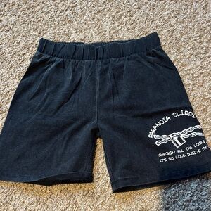 Black Graphic Shorts